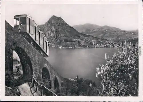 Ansichtskarte  Lugano Funicolare Monte Bré 1957