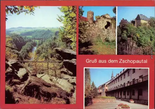 Wolkenstein Zschopautal: Wolkensteiner Schweiz, Burg Scharfenstein, Schloß 1983