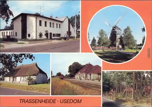 Trassenheide Gaststätte,Jugenderholungsz.,Fischerhaus,Bahnhof, Finnhütten 1983