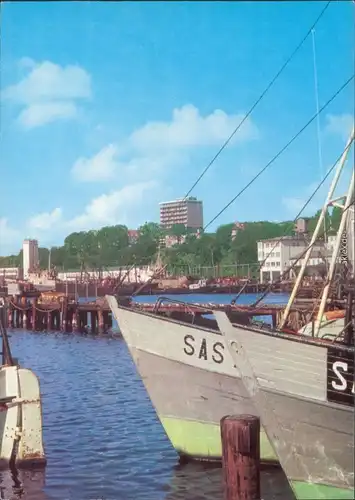 Sassnitz Saßnitz Fischereihafen Ansichtskarte  1981