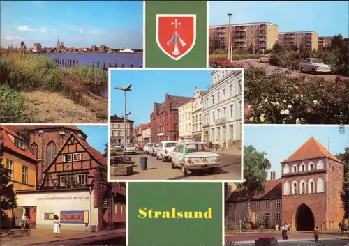 Stralsund  Hafen, Leninplatz, Friedrich-Wolff-Straße, Kulturhistorisches   1981