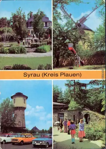Syrau (Vogtland) Drachenhöle, Windmühle, Wasserturm, Hölenausgang 1980