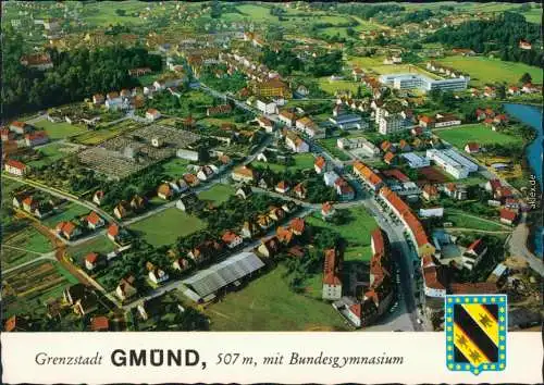 Ansichtskarte Gmünd (Niederösterreich) Luftbild mit Bundesgynasium 1968