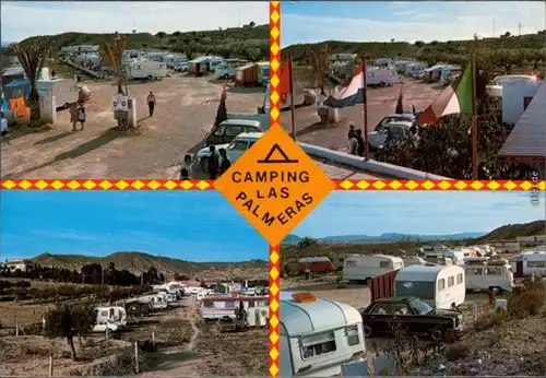 Banos de Fortuna Camping "Las Palmeras" España Murcia Postcard 1982