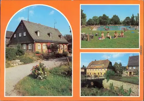 Walddorf Eibau Jelow Ansichten Umgebindehaus Schwimmbad 1981