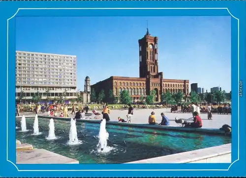 Mitte Berlin Rotes Rathaus Ansichtskarte 1988
