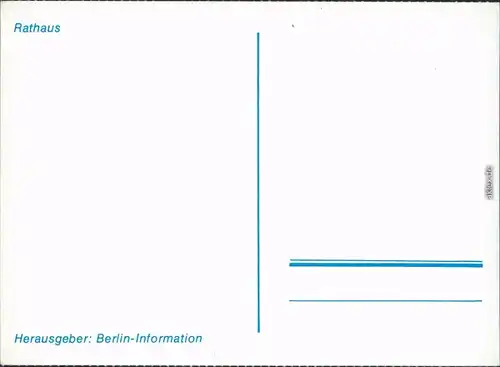 Mitte Berlin Rotes Rathaus Ansichtskarte 1988