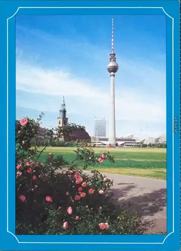 Mitte-Berlin Marienkirche und Karl-Liebknecht-Straße 1988