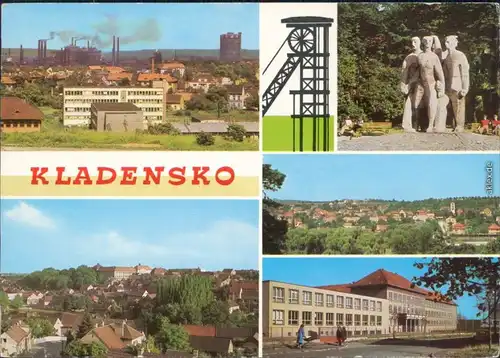 Ansichtskarte Kladno Ceska Industrieanlagen, Panorama, Bergwerk 1979