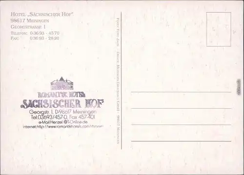 Meiningen Hotel "Sächsischer Hof" - Außenansicht 1982