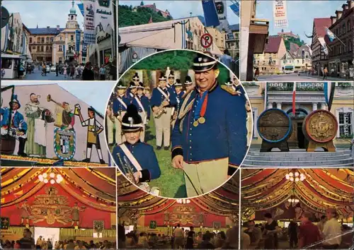 Ansichtskarte Kulmbach Stadtbilder während der Bierwoche 1986