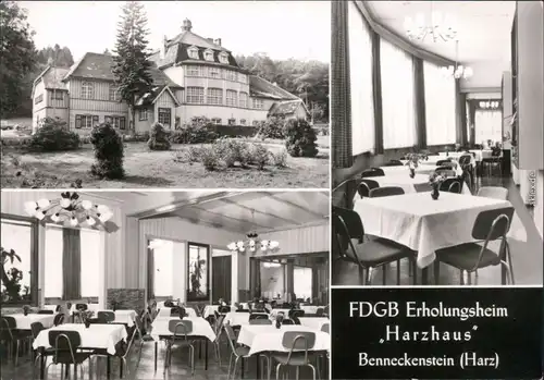 Benneckenstein FDGB-Erholungsheim "Harzhaus" -Innen mit Gästebereich 1980