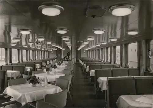 Berlin Luxusfahrgastschiff - Innenansicht mit Gästebereich 1966