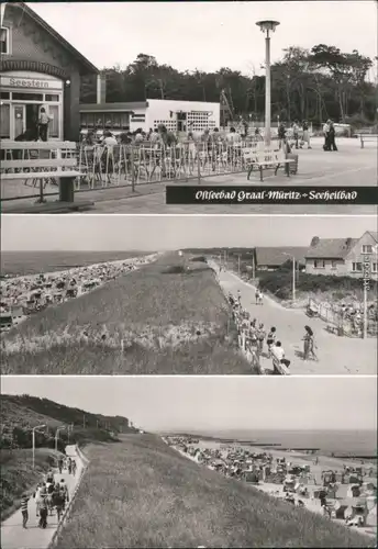 Graal Müritz Gaststätte Seestern Gästebereich Strand Strandkörben 1982