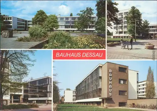 Dessau Bauhausplatz, Atelierhaus,  Werkstattflügel, Werkstattgebäude 1987