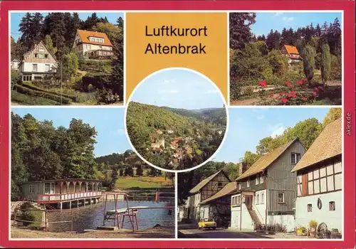 Altenbrak Rolandseck, Teilansicht, Bergschwimmbad, Übersicht, Hauptstraße 1984