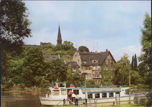 Kröllwitz Halle (Saale) Anlegestelle der Weißen Flotte  Fähre  Vordergrund 1987