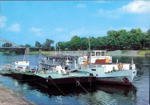 Magdeburg Fährschiff: MS Erich Weinert Ansichtskarte 1984