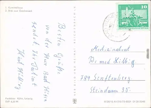 Ansichtskarte Bad Kösen 1. Kurhaus 2. Gradierwerk 1973