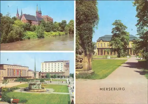 Merseburg 1. Schloß und Dom 2. Gagarinplatz 3. Schloßgarten 1977