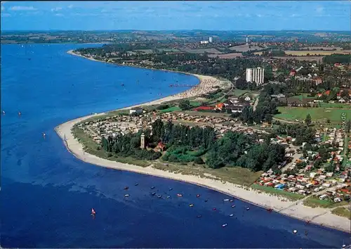 Luftbild Pelzerhaken Die Stadt mit Strand von Oben (Zeltplatz) Neustadt 
1989