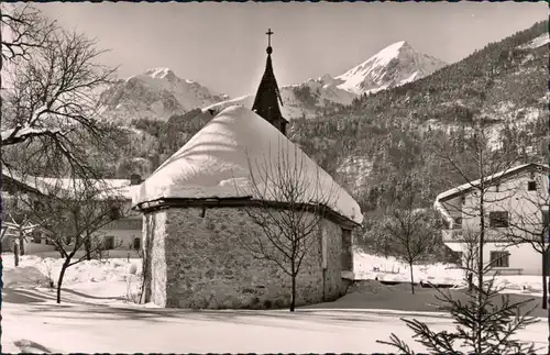 Foto Ansichtskarte  Ettenhausen Kapelle in winterlicher Szene 1977