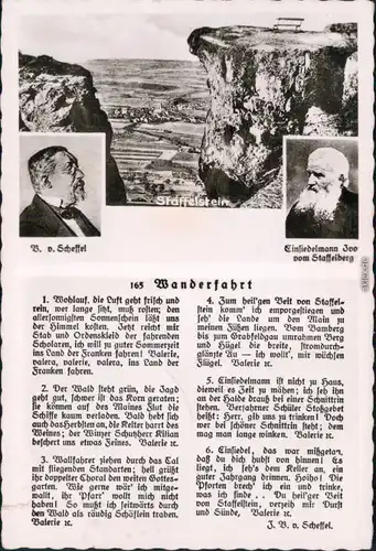 Bad Staffelstein Blick auf Staffelstein - Abblider von B. v. Scheffel  1962