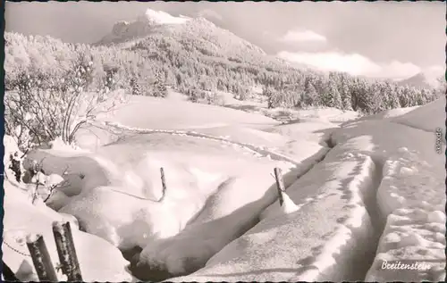 Fischbachau Breitenstein (1622 m) - winterliche Szene 1968