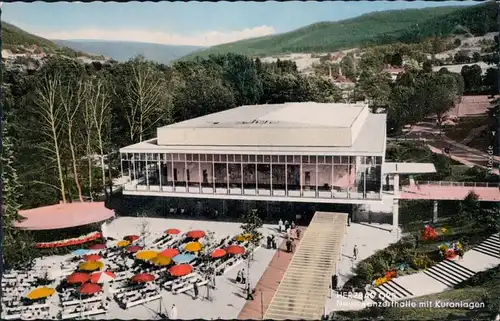 Bad Orb Neue Konzerthalle mit Kuranlage - Außenansicht mit Gästebereich 1972