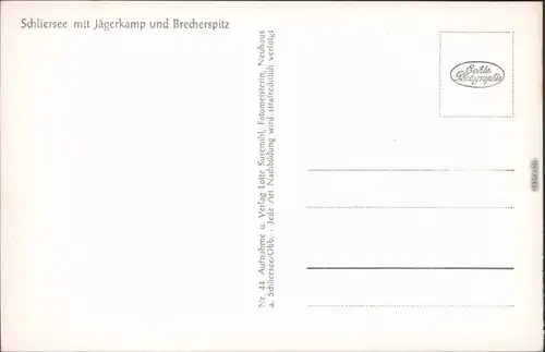 Foto Ansichtskarte  Schliersee See mit Jägerkamp und Brecherspitz 1965