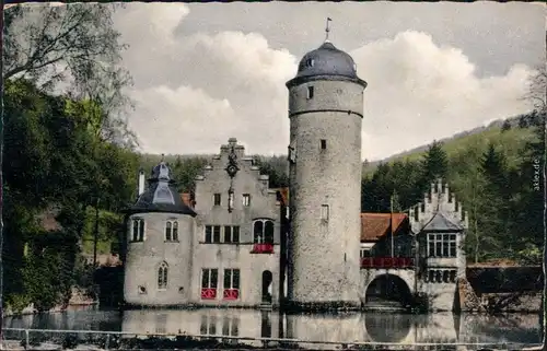 Mespelbrunn Wasserschloss Foto Ansichtskarte  1969