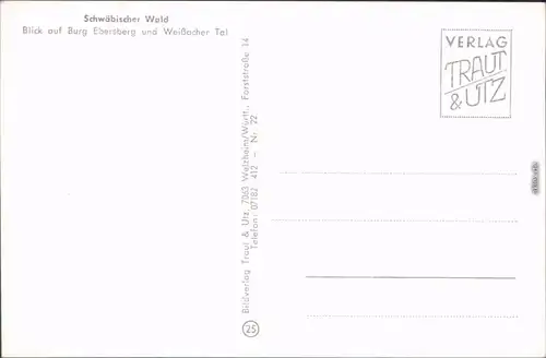 Ebersberg Blick auf die Burg Ebersberg und Weißacher Tal - Weitblick 1965