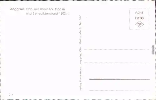 Lenggries Brauneck (1555 m) und Benediktenwand (1802 m) 1968