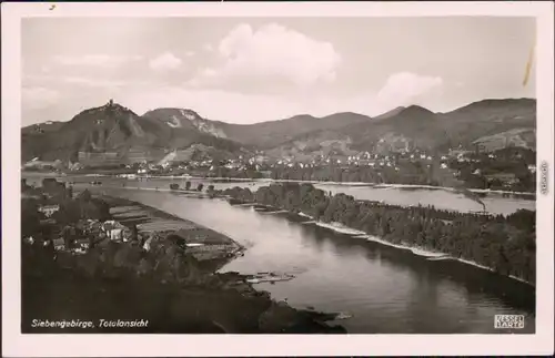 Königswinter Blick zum Drachenfels über den Rhein 1966