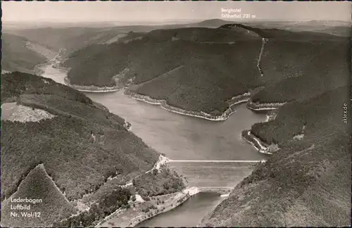 Bad Lauterberg im Harz Blick von Oben auf die Talsperre 1962