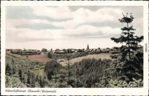 Elkenroth (Westerwald) Panorama-Ansicht mit Blick zur Stadt 1958