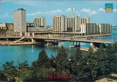 Merihaka Helsinki Helsingfors Neubaugebiet am Wasser  1980