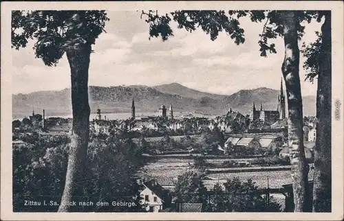 Zittau Panorama: Blick nach dem Gebirge 1951