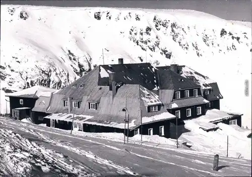 Brückenberg Krummhübel Karpacz Górny Karpacz  Akademicka im Schnee 1985