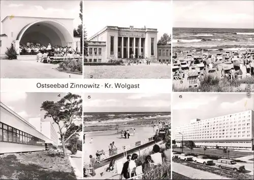 Zinnowitz Konzertpavillon  Kulturhaus Wismut-Erholungsheim "Roter Oktober" 1982