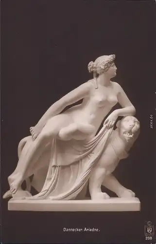 Dannecker Ariadne - Erotik - Marmor Frau und Tiger Erotika Fotokunst 1916