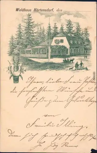 Härtensdorf Wildenfels (Erzgebirge) Vorläufer AK: Waldhaus Härtensdorf 1900