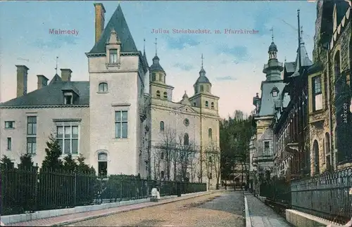 Malmedy Malmünd | Måmdey Julius Steinbacherstrasse Ansichtskarte b Eupen 1914