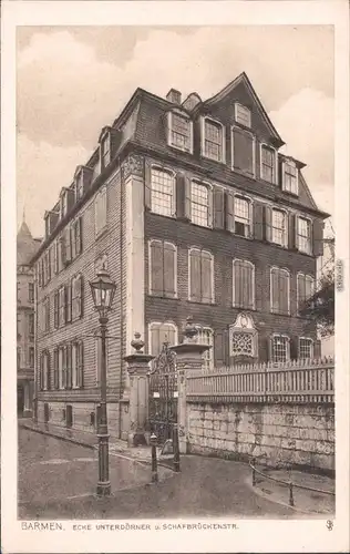 Barmen Wuppertal Ecke Unterdörnerstrasse und Schafbrückenstrasse 1914