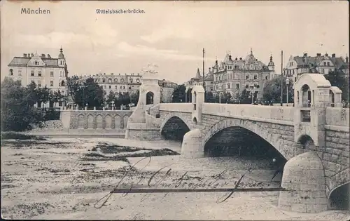 Obergiesing  München Straßenpartie - Fassaden - Wittelsbacherbrücke 1908