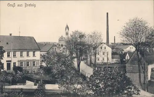 Bretnig Hauswalde Straßenpartie b Großröhrsdorf 
1914