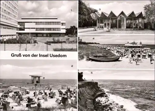 Usedom 1. Zinnowitz, 2. Basin, 3. Heringsdorf, 4. Ahlbeck, 5. Kaserow 1982