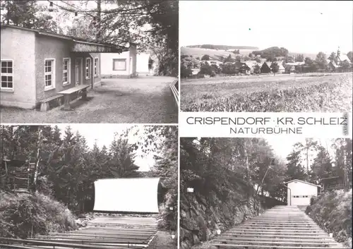 Crispendorf Naturbühne verschieden Ansichten der Bühne und Gästebereich 1984