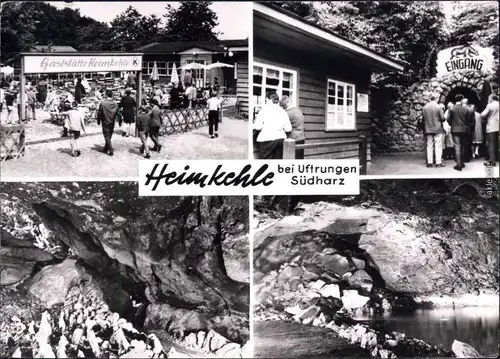 Uftrungen Südharz Heimkehle - Außenansicht mit Gästebereich  Höhle  1976