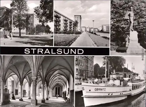 Stralsund Krankenhaus Parower Straße  Heinrich-Heine-Ring  5. MS "Granitz" 1978